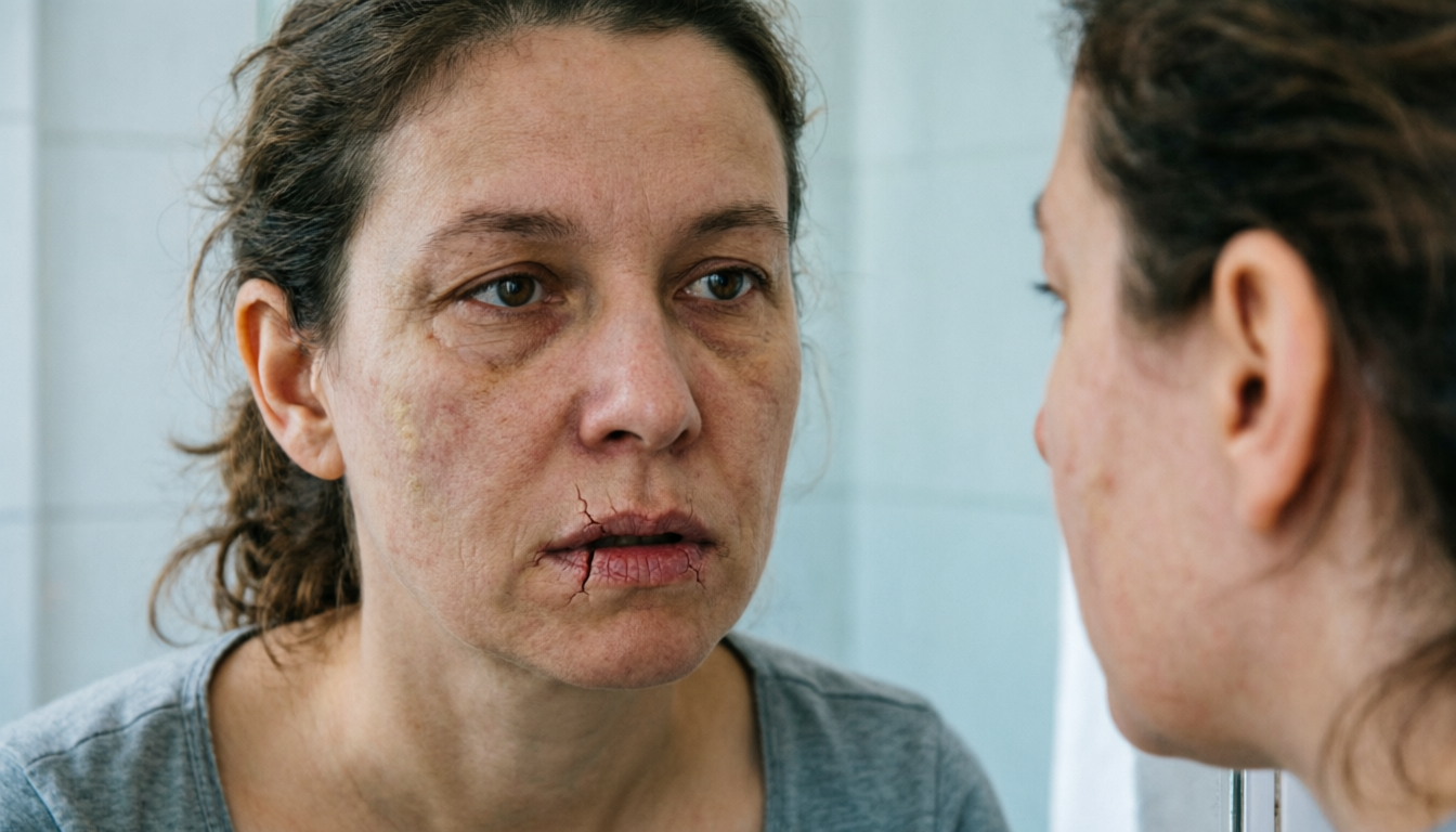 Женщина с авитаминозом