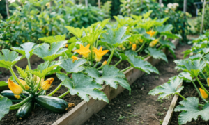 Кабачки на огороде