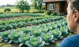 Грядки с капустой