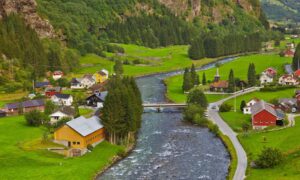 Деревня Флом Норвегия