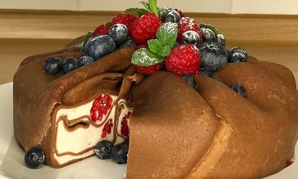 Шоколадный блинный торт