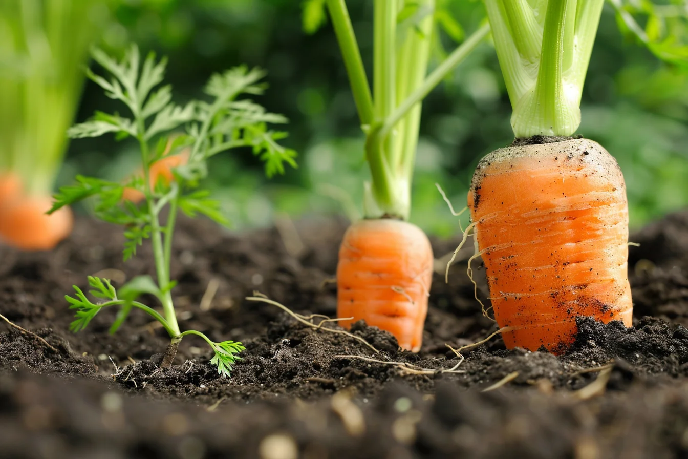 морковь на грядке