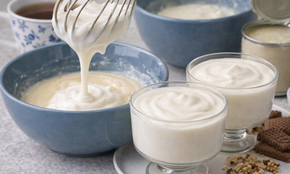 десерт из кефира и сгущёнки