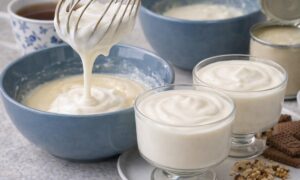 десерт из кефира и сгущёнки