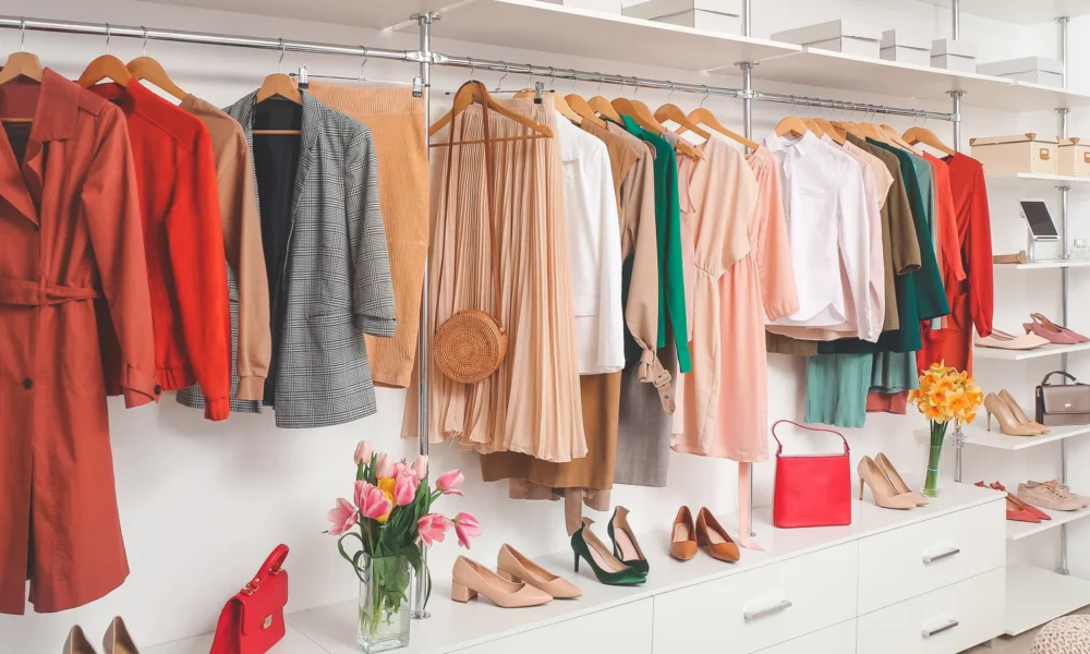 гардероб с одеждой