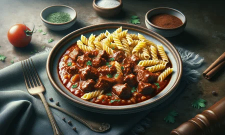 макароны с говядиной