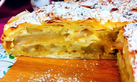 Яблочный пирог из лаваша