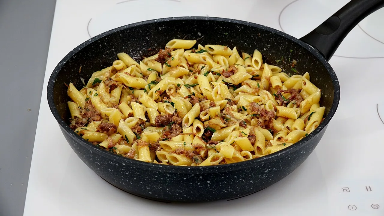 макароны с мясом