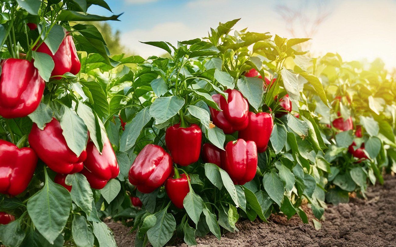 перец на грядке