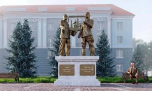 Проект памятника Иосифу Сталину и Ивану Бардину в Череповце.