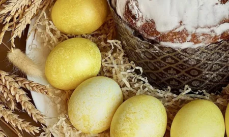 Пасхальные яйца и кулич