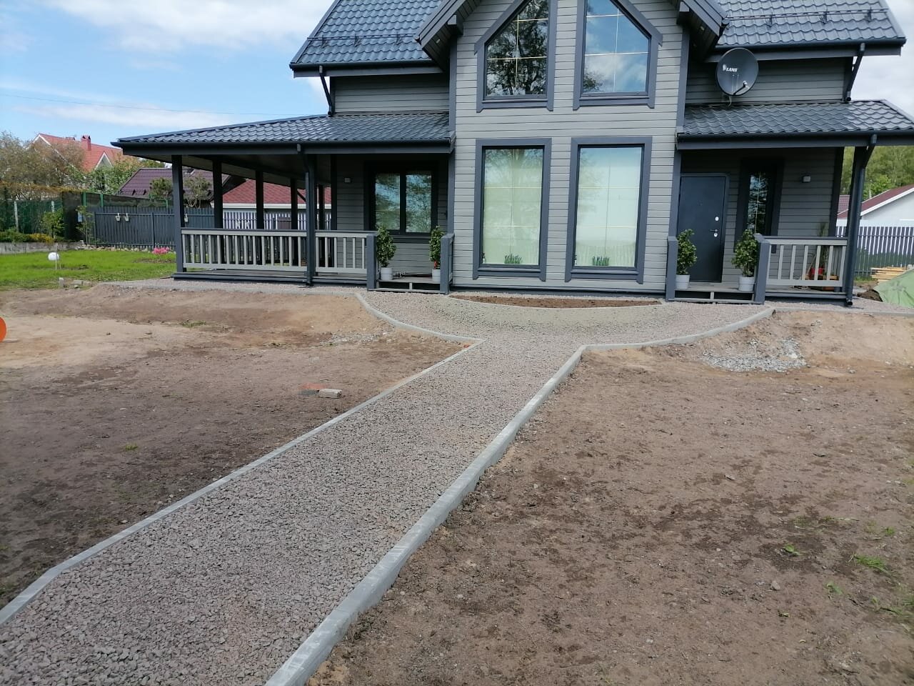 Пример мягкой отмостки