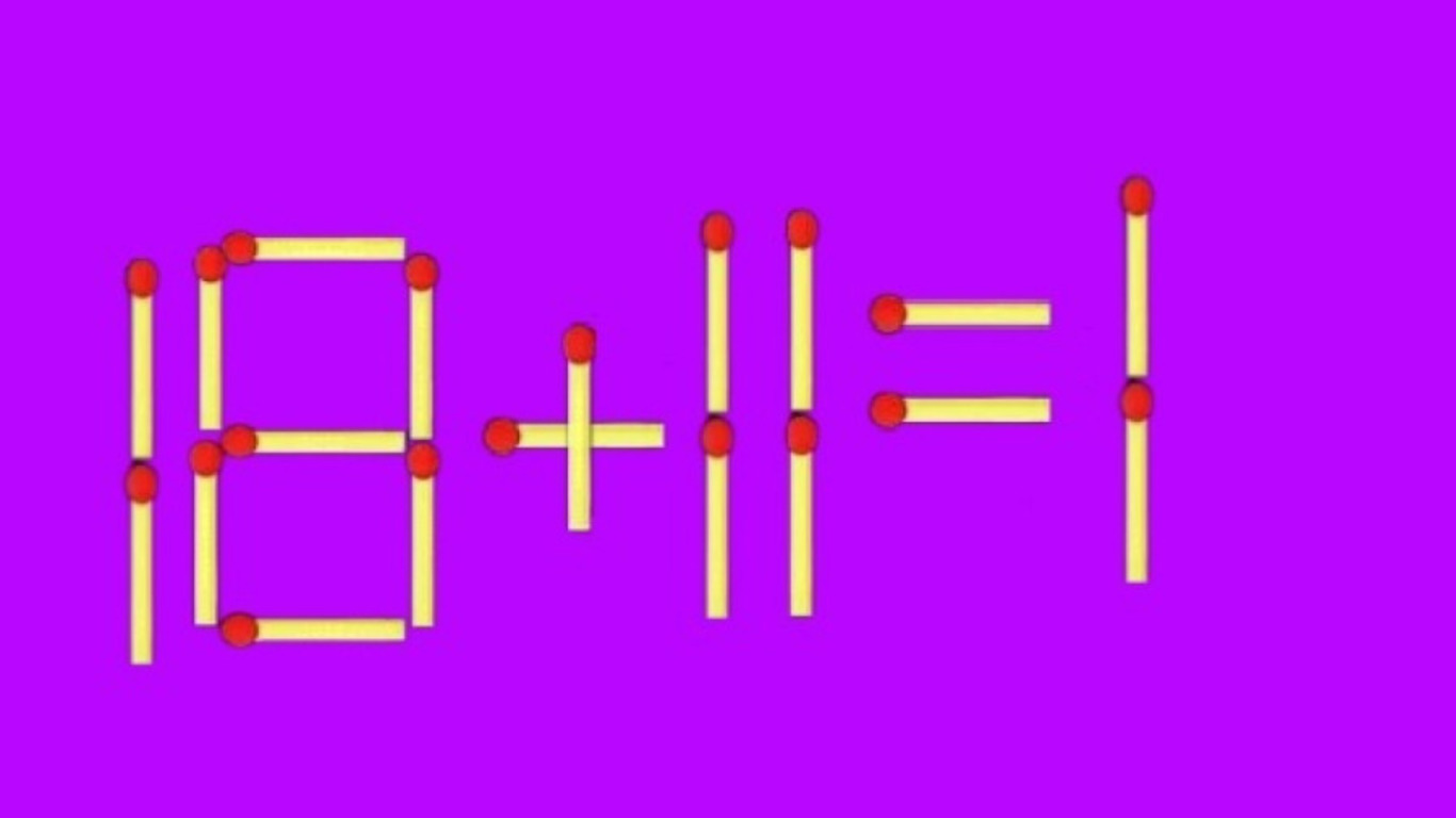 Математический пример из спичек