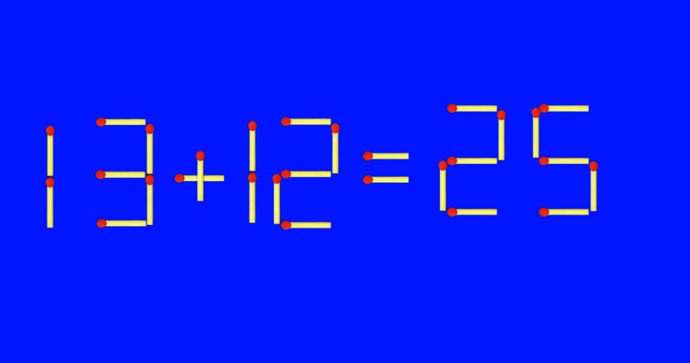 Математический пример из спичек