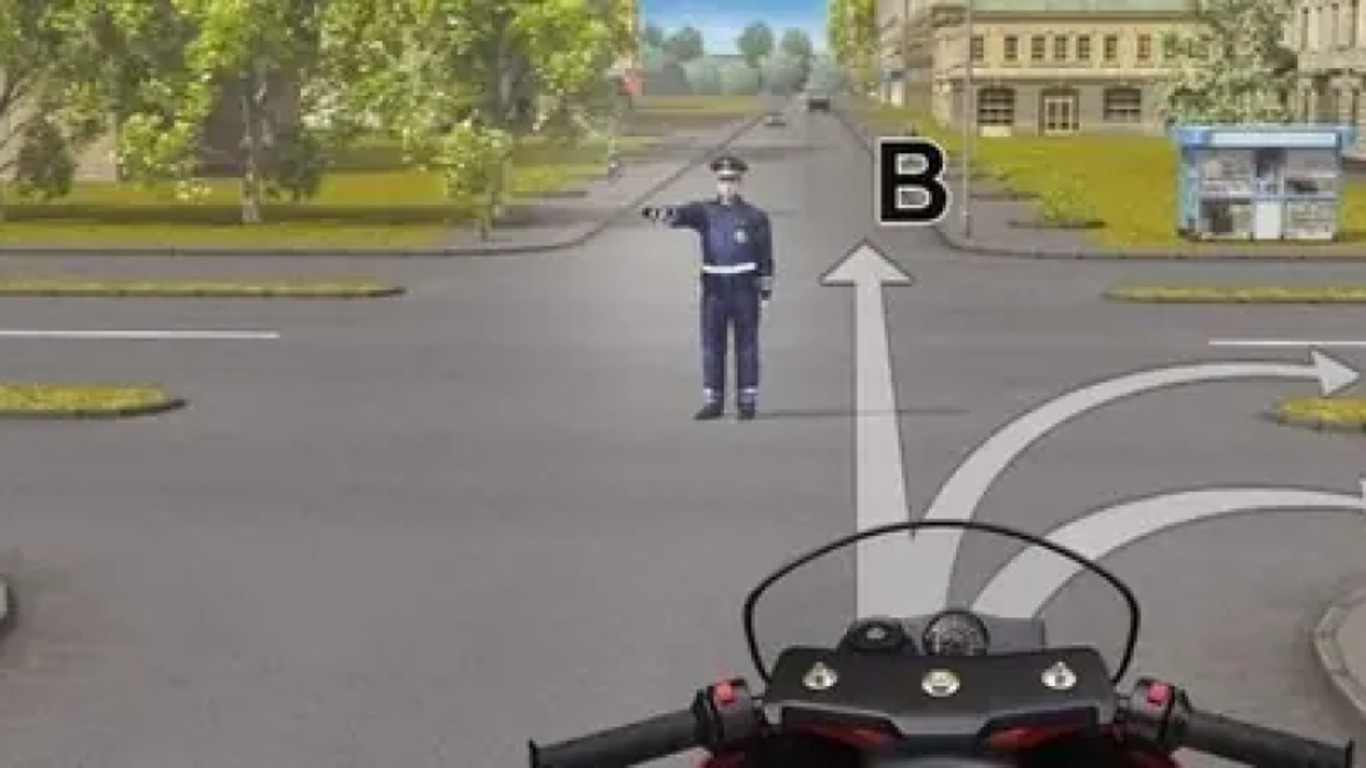 Регулировщик на дороге