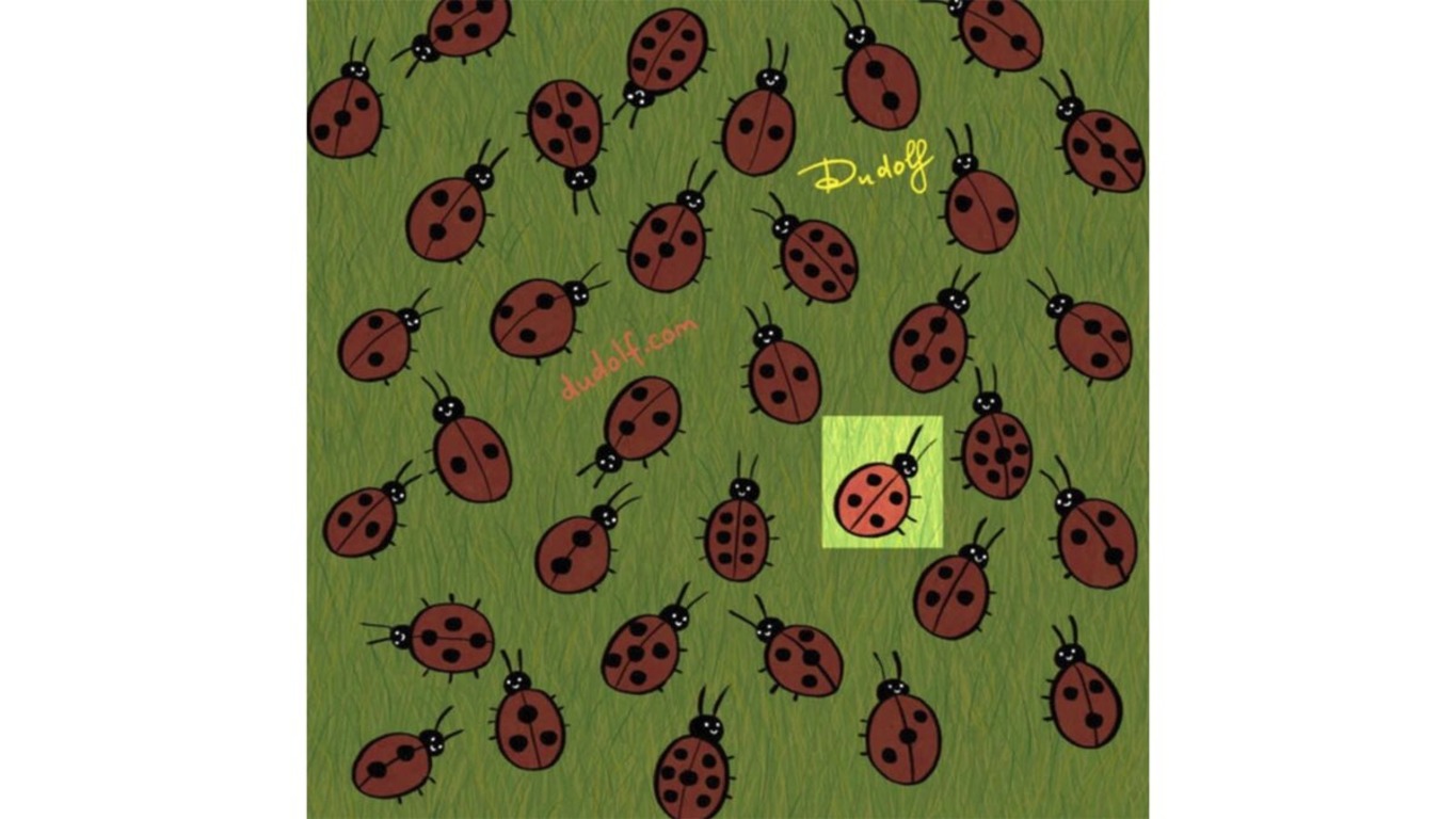 Иллюстрация с божьими коровками