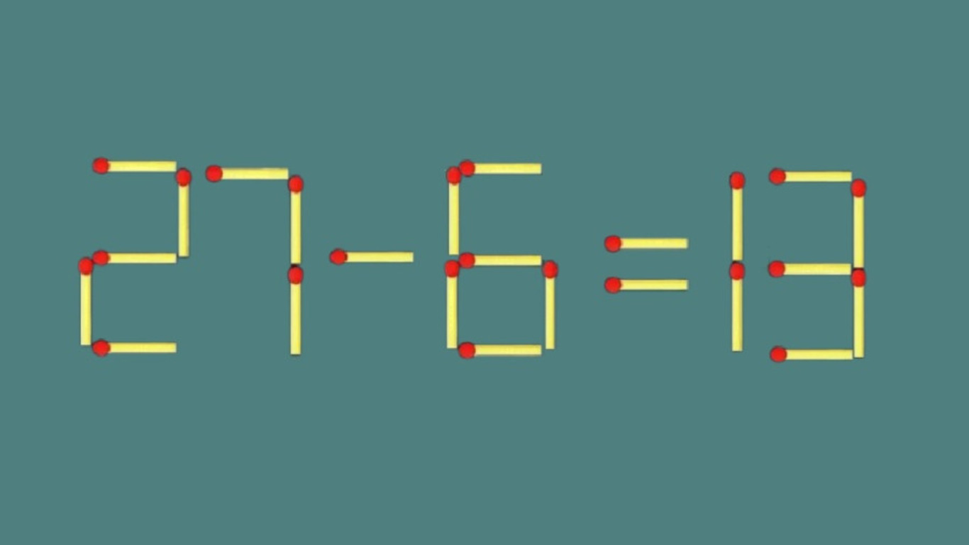 Математический пример из спичек