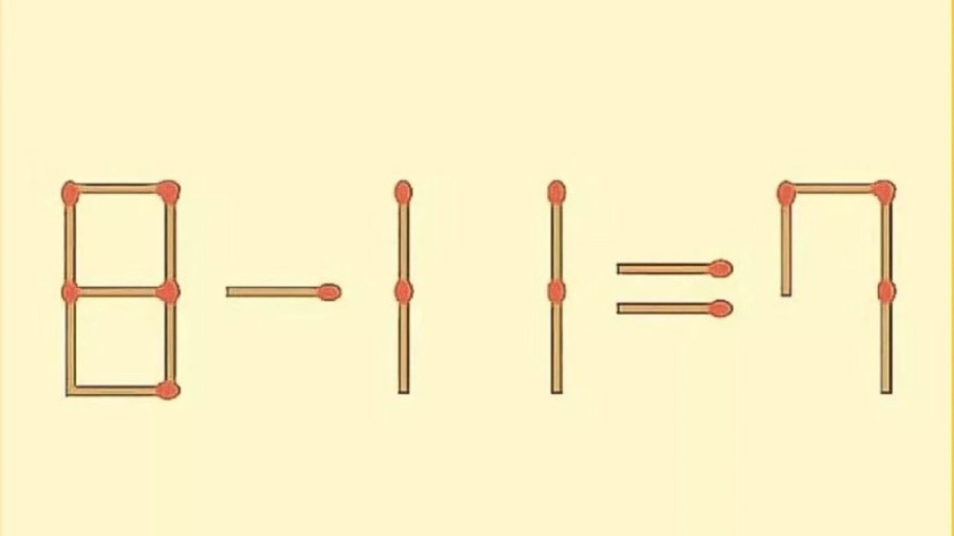 Математический пример из спичек