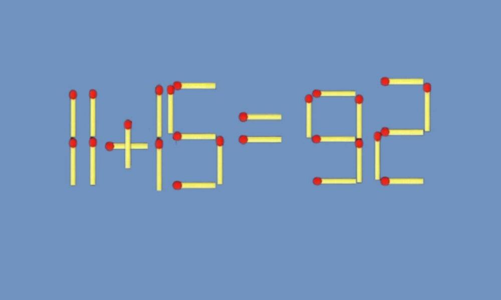 Математический пример из спичек