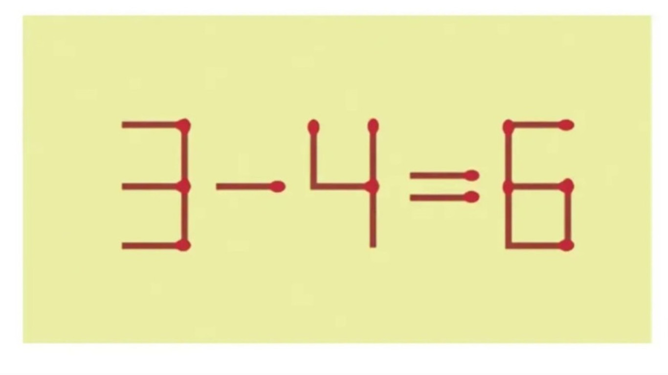 Математический пример из спичек