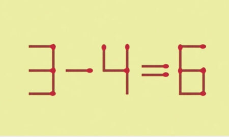 Математический пример из спичек