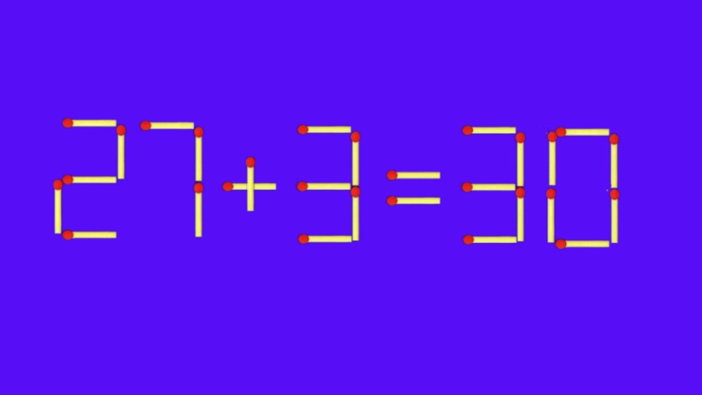 Математический пример из спичек