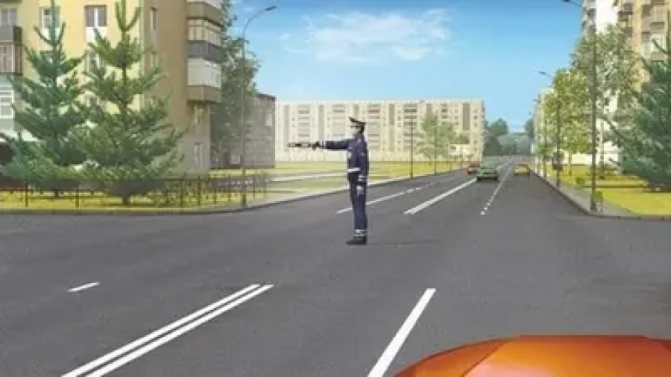 Регулировщик на дороге