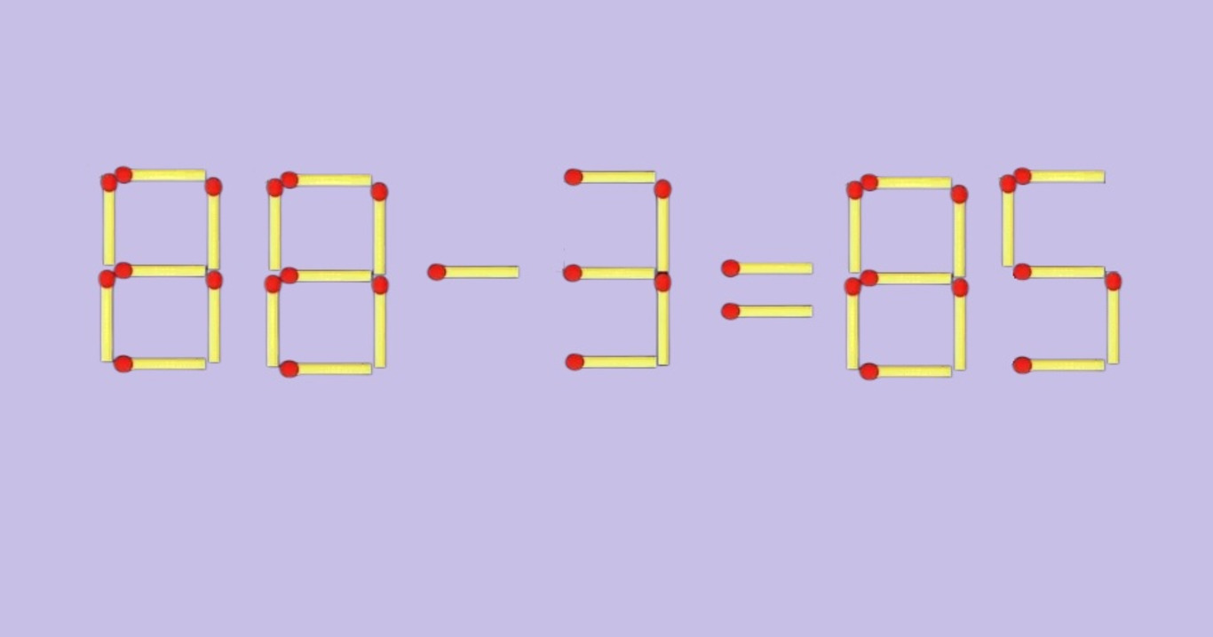 Математический пример из спичек