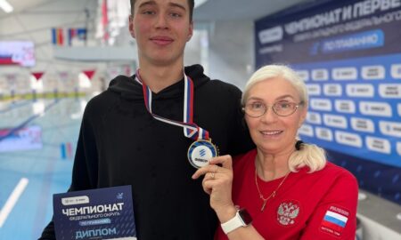 Егор Бабинич с тренером