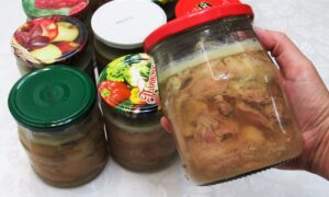 Домашняя тушёнка в поллитровых банках