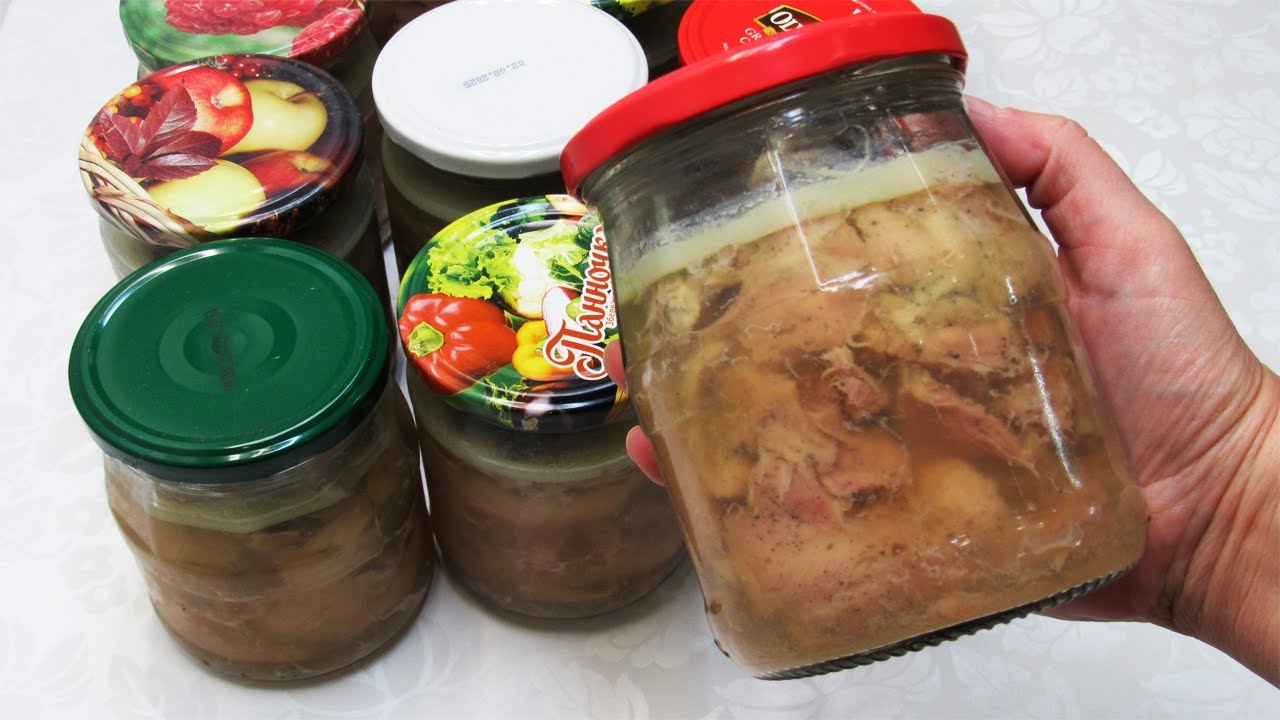 Домашняя тушёнка в поллитровых банках