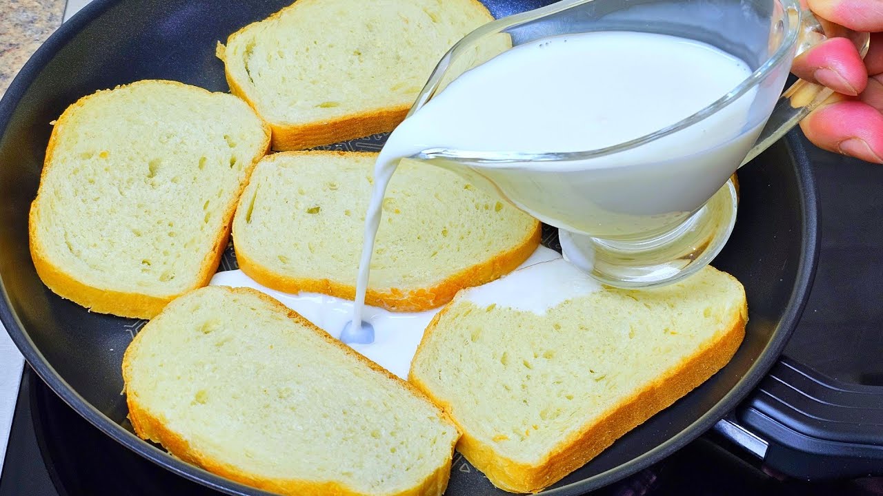 Молоко и белый хлеб