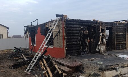 сгоревший коттедж