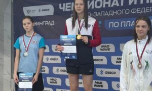 Пловцы на награждении