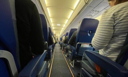 Салон самолета.