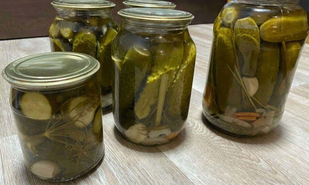 Малосольные огурцы в банках