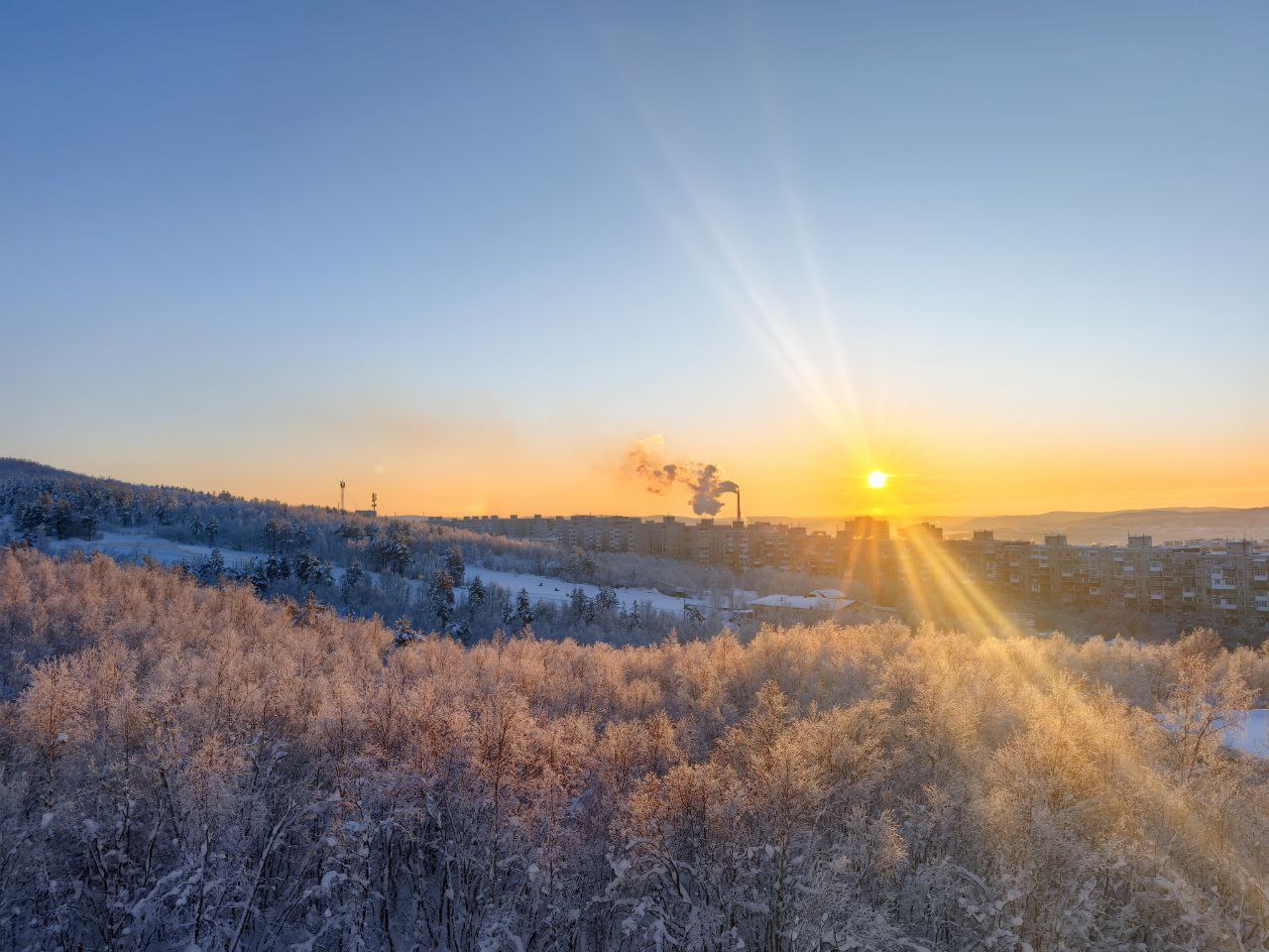 Красивый рассвет