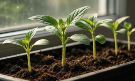 Рассада на окне