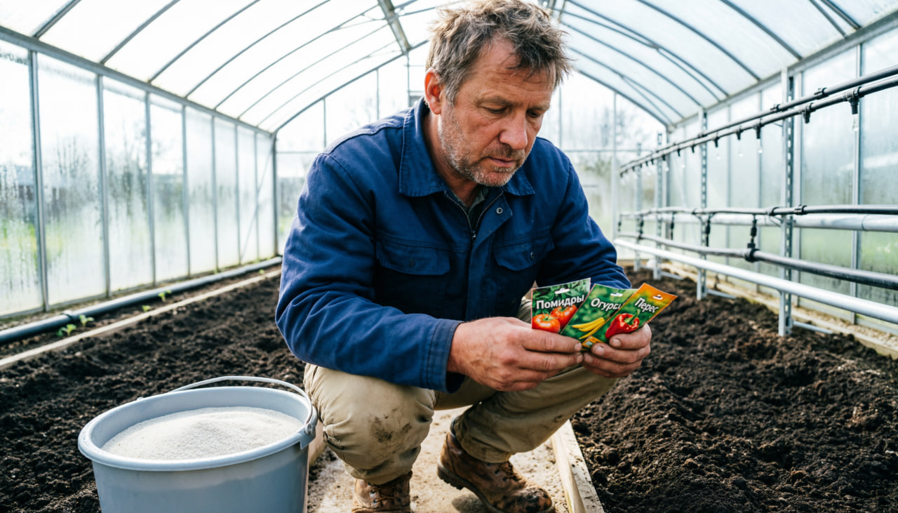 Дачник планирует посадки в теплице