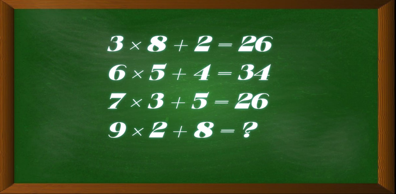 Математические примеры на зеленой доске