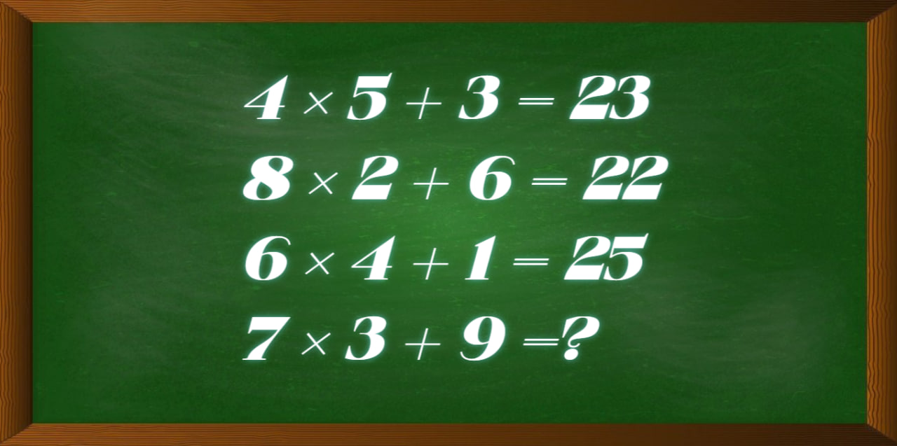 Математические примеры на зеленом фоне