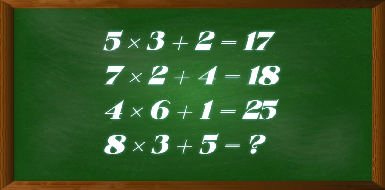 Числовые примеры на зеленом фоне