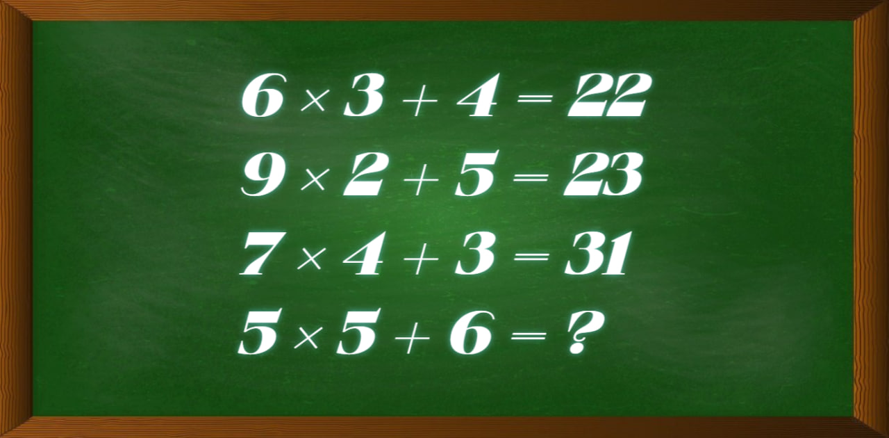 Математические примеры на зеленом фоне