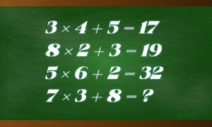 Математические примеры на зеленом фоне