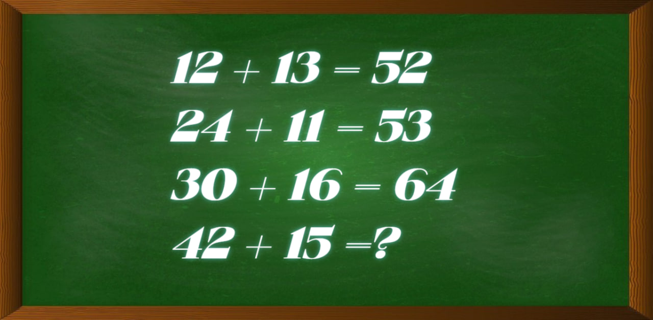Математические примеры на зеленом фоне