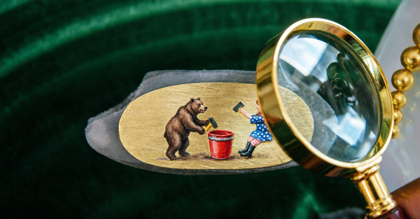 Миниатюра на рисинке