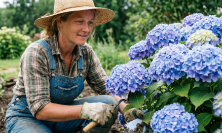 Даница выращивает гортензии