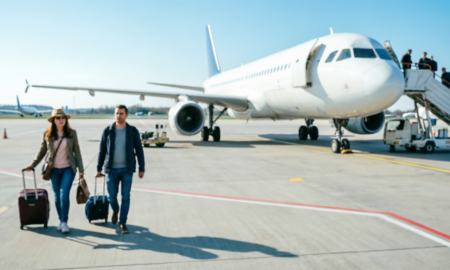 Самолёт на взлётно-посадочной полосе