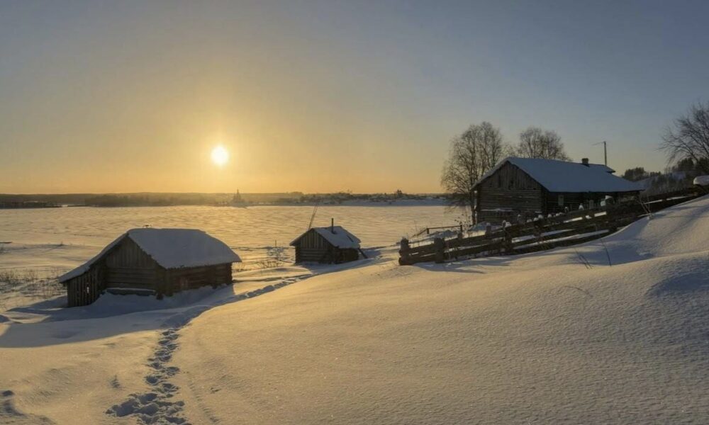 заснеженный поселок