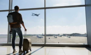 турист в аэропорту